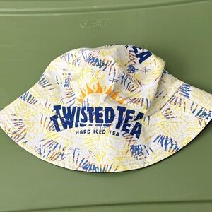 Twisted Black Bucket Hat with White Brim Liner 
Will not fit an XL Head